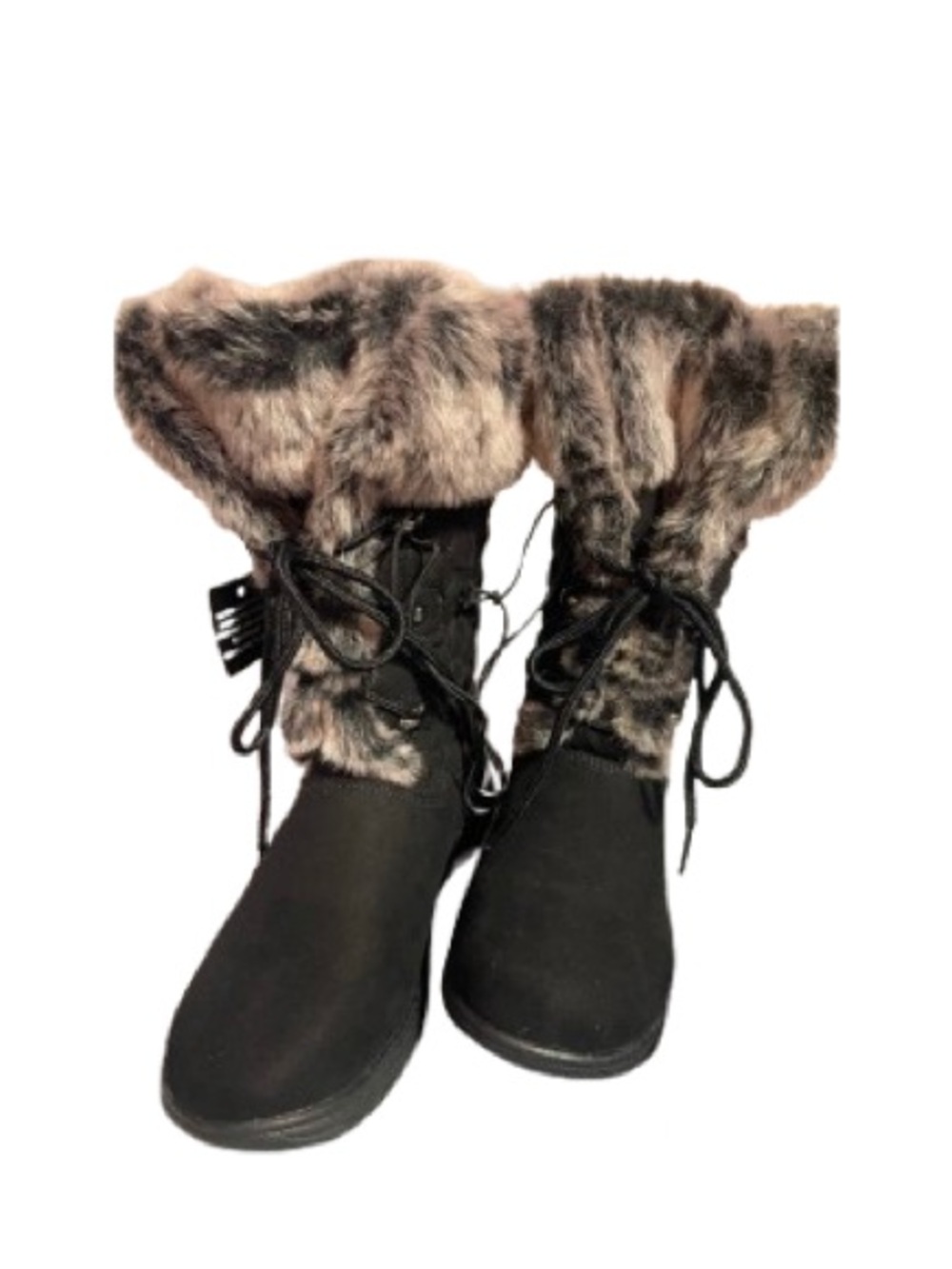 Liz Claiborne Women’s Black Winter Boots with Fur Size7-New